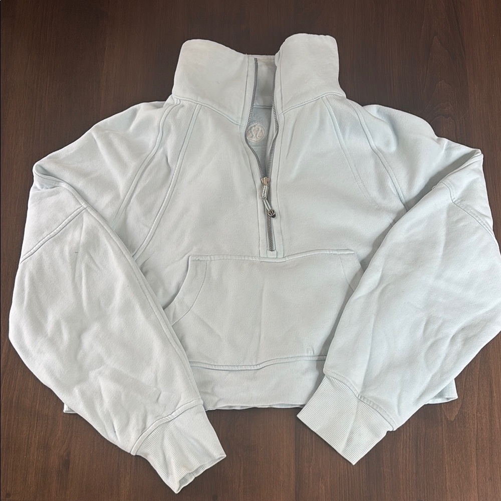 Lululemon light blue funnel neck scuba